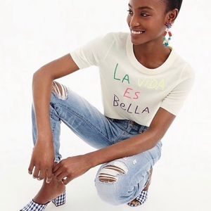 J Crew La Vida Es Bella NWT Tippi top Size S